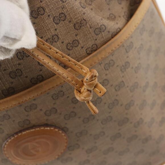 GUCCI Micro GG Supreme Shoulder Bag PVC Beige Gold 001 904 0791 Auth BA6122 - Picture 10 of 16